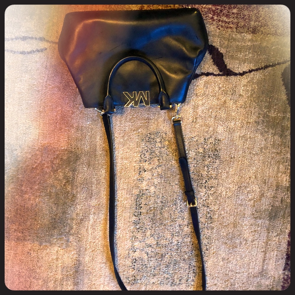 Black leather Michael Kors crossbody bag